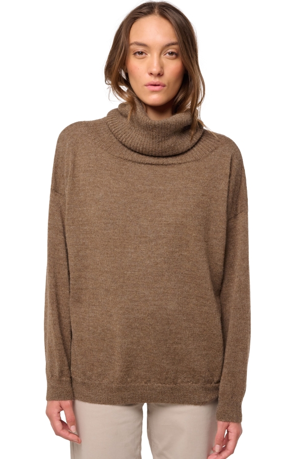 Baby Alpaca cashmere donna collo alto tanis naturale m